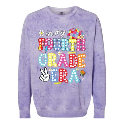 Groovy In My Fourth Grade Era First Day 4th Grade Teache Colorblast Crewneck Sweatshirt