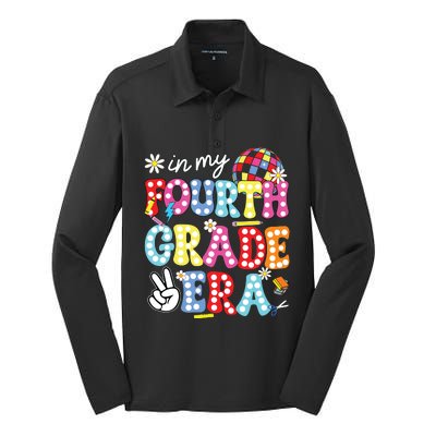 Groovy In My Fourth Grade Era First Day 4th Grade Teache Silk Touch Performance Long Sleeve Polo