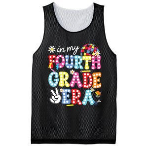 Groovy In My Fourth Grade Era First Day 4th Grade Teache Mesh Reversible Basketball Jersey Tank