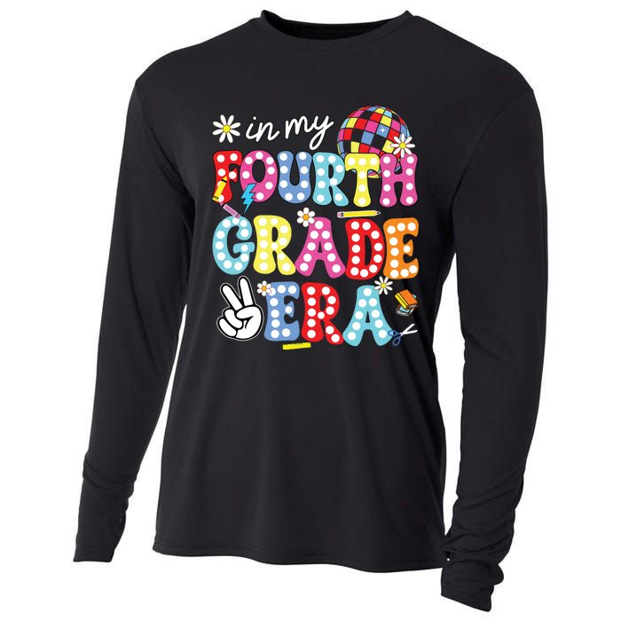 Groovy In My Fourth Grade Era First Day 4th Grade Teache Cooling Performance Long Sleeve Crew