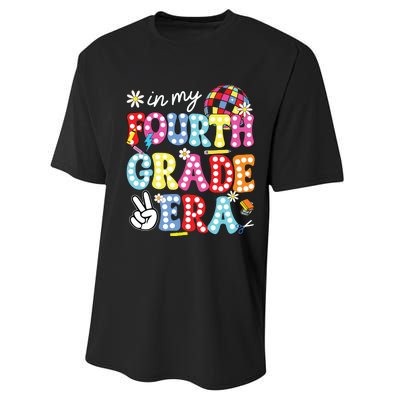 Groovy In My Fourth Grade Era First Day 4th Grade Teache Performance Sprint T-Shirt