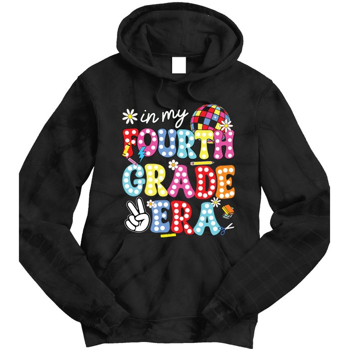 Groovy In My Fourth Grade Era First Day 4th Grade Teache Tie Dye Hoodie