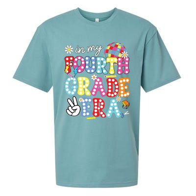 Groovy In My Fourth Grade Era First Day 4th Grade Teache Sueded Cloud Jersey T-Shirt