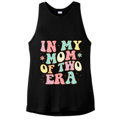 Groovy In My Mom Of Two Era Mother'S Day 2025 Ladies PosiCharge Tri-Blend Wicking Tank