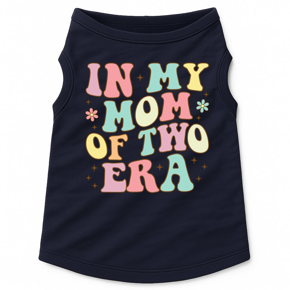 Groovy In My Mom Of Two Era Mother'S Day 2025 Doggie Tank