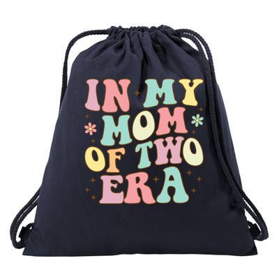 Groovy In My Mom Of Two Era Mother'S Day 2025 Drawstring Bag