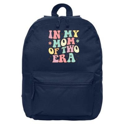 Groovy In My Mom Of Two Era Mother'S Day 2025 16 in Basic Backpack