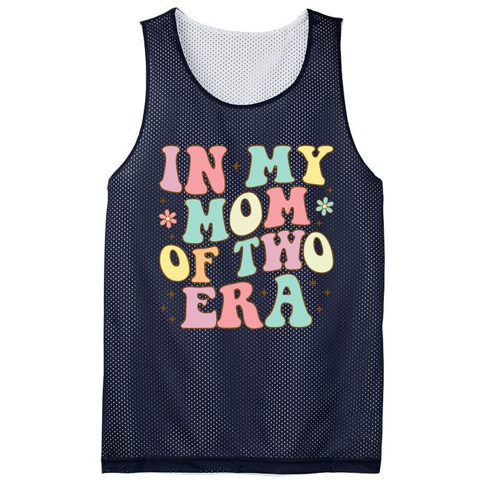 Groovy In My Mom Of Two Era Mother'S Day 2025 Mesh Reversible Basketball Jersey Tank