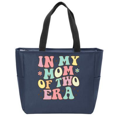 Groovy In My Mom Of Two Era Mother'S Day 2025 Zip Tote Bag