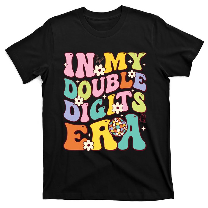 Girl In My Double Digits Era Retro 10 Year Old 10th Birthday T-Shirt