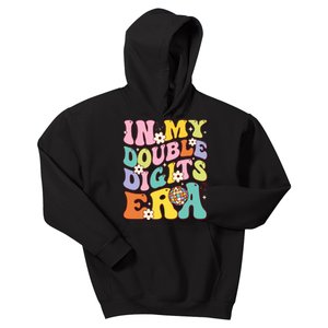 Girl In My Double Digits Era Retro 10 Year Old 10th Birthday Kids Hoodie