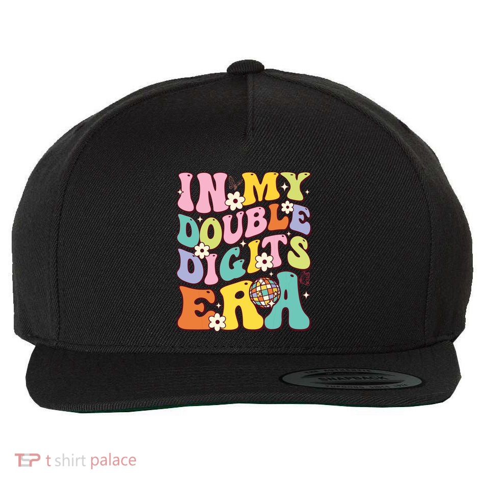 Girl In My Double Digits Era Retro 10 Year Old 10th Birthday Wool Snapback Cap