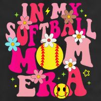 Groovy In My Softball Mom Era Life Game Day Vibes Mama Pink Adult Drive Performance Visor