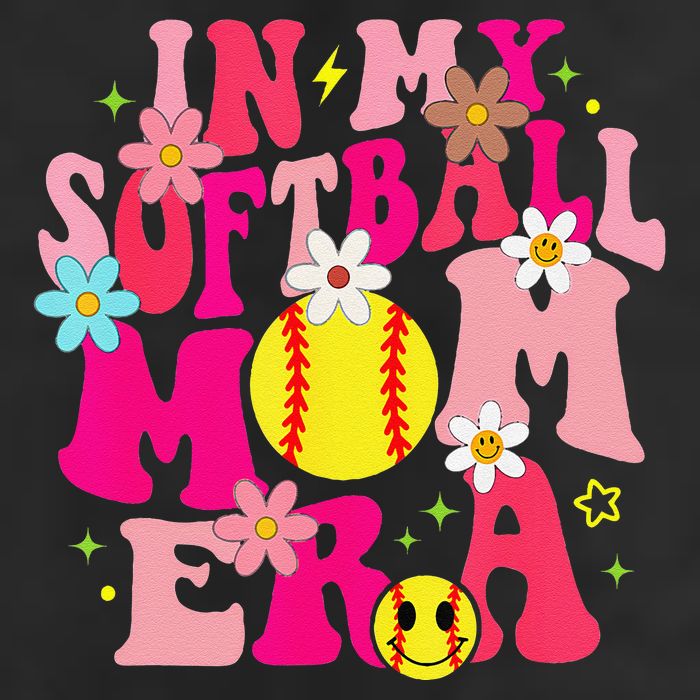Groovy In My Softball Mom Era Life Game Day Vibes Mama Pink Adult Drive Performance Visor