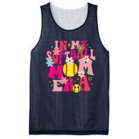 Groovy In My Softball Mom Era Life Game Day Vibes Mama Pink Mesh Reversible Basketball Jersey Tank