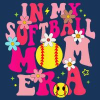 Groovy In My Softball Mom Era Life Game Day Vibes Mama Pink Magnet