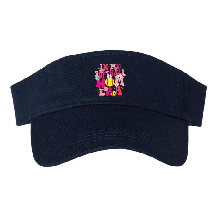 Groovy In My Softball Mom Era Life Game Day Vibes Mama Pink Visor
