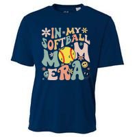 Groovy In My Softball Mom Era Mom Life Game Day Vibes Mama Cooling Performance Crew T-Shirt