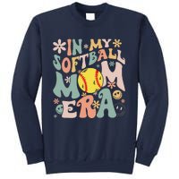 Groovy In My Softball Mom Era Mom Life Game Day Vibes Mama Sweatshirt