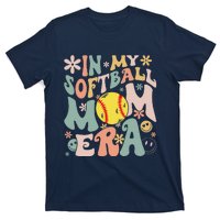 Groovy In My Softball Mom Era Mom Life Game Day Vibes Mama T-Shirt