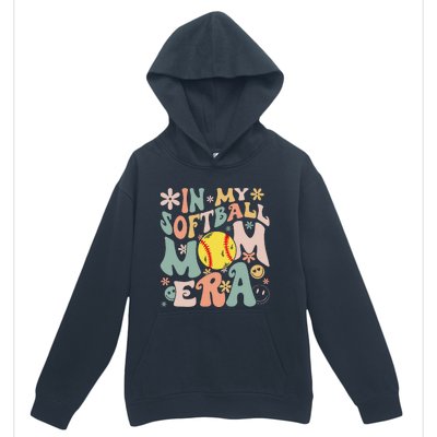 Groovy In My Softball Mom Era Mom Life Game Day Vibes Mama Urban Pullover Hoodie