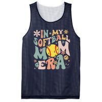 Groovy In My Softball Mom Era Mom Life Game Day Vibes Mama Mesh Reversible Basketball Jersey Tank