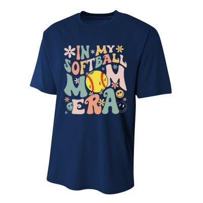 Groovy In My Softball Mom Era Mom Life Game Day Vibes Mama Performance Sprint T-Shirt