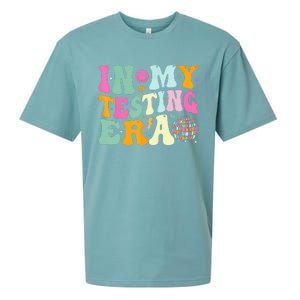 Groovy In My Testing Era Testing Day Teacher Test Day Sueded Cloud Jersey T-Shirt