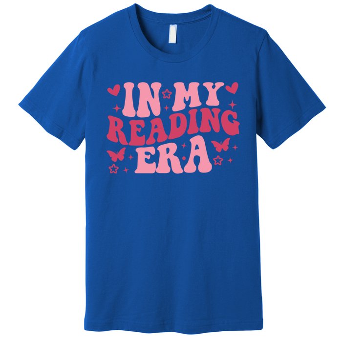 Groovy In My Reading Era Book Lovers Book Reader Teacher Gift Premium T-Shirt