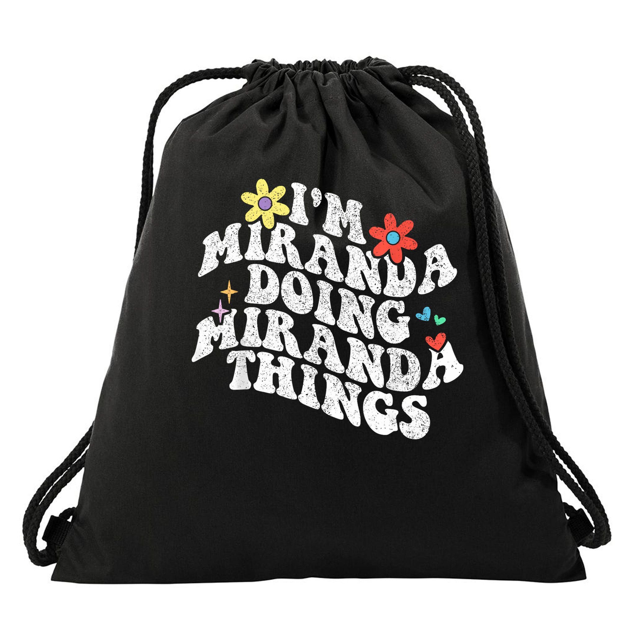 Groovy Im Miranda Doing Miranda Things Funny Mother's Day Drawstring Bag