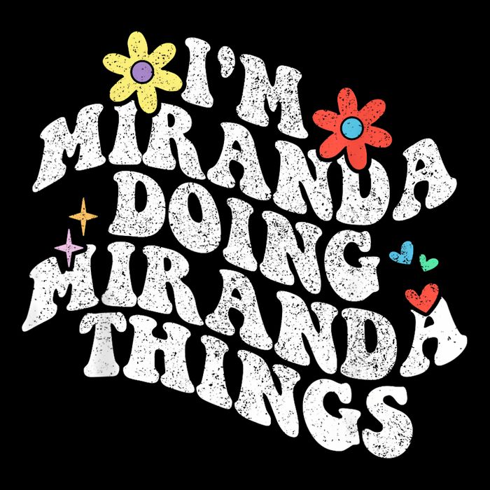 Groovy Im Miranda Doing Miranda Things Funny Mother's Day Drawstring Bag