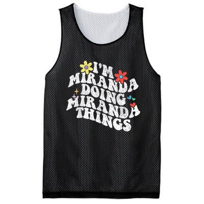 Groovy Im Miranda Doing Miranda Things Funny Mother's Day Mesh Reversible Basketball Jersey Tank