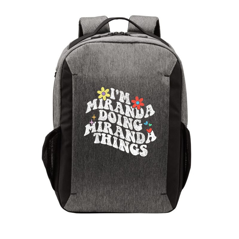 Groovy Im Miranda Doing Miranda Things Funny Mother's Day Vector Backpack