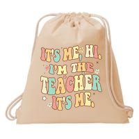 Groovy Its Me Hi Im The Teacher It’s Me Back To School Gifts Drawstring Bag