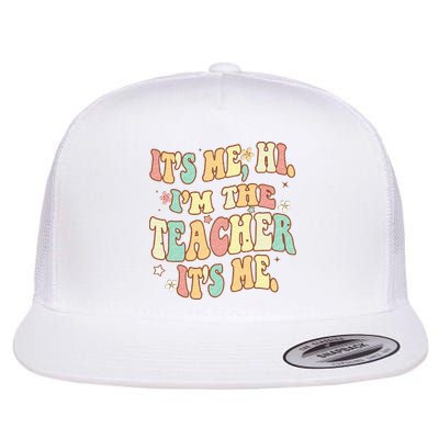 Groovy Its Me Hi Im The Teacher It’s Me Back To School Gifts Flatbill Hat