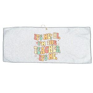 Groovy Its Me Hi Im The Teacher It’s Me Back To School Gifts Large Microfiber Waffle Golf Towel