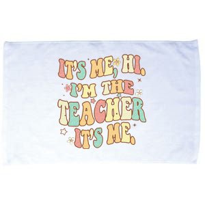 Groovy Its Me Hi Im The Teacher It’s Me Back To School Gifts Microfiber Hand Towel