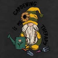 Gardening Is My Therapy Gnome 7 Panel Mesh Trucker Snapback Hat