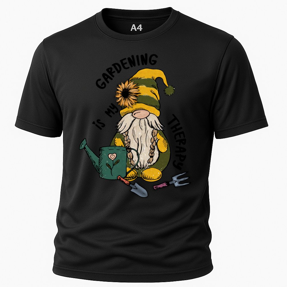 Gardening Is My Therapy Gnome Cooling Performance Crew T-Shirt