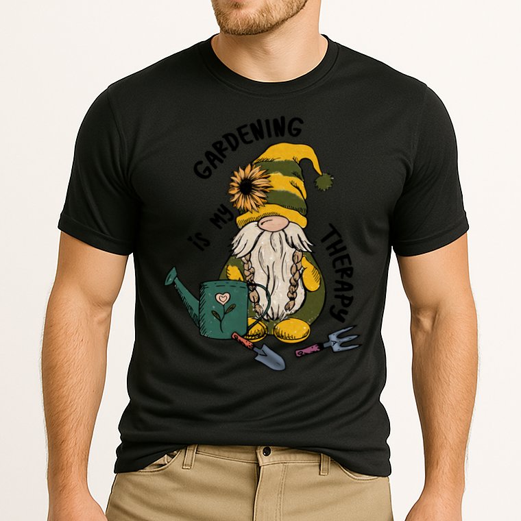 Gardening Is My Therapy Gnome Cooling Performance Crew T-Shirt