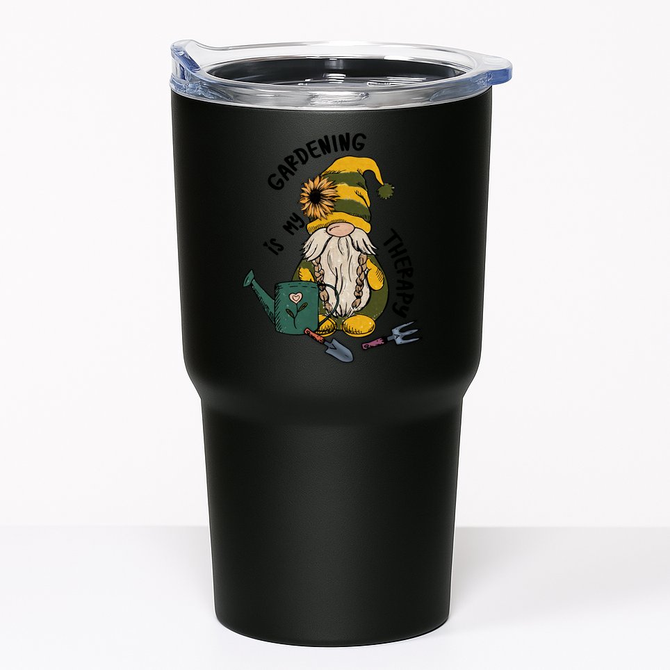 Gardening Is My Therapy Gnome Tumbler