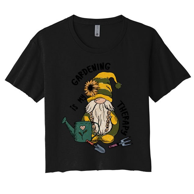 Gardening Is My Therapy Gnome Crop Top