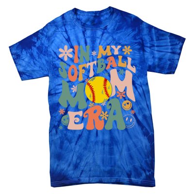 Groovy In My Softball Mom Era Mom Life Game Day Vibes Gift Tie-Dye T-Shirt