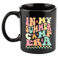 Groovy In My Summer Camp Era Retro Summer Camping Gift 11oz C Handle Ceramic Mug