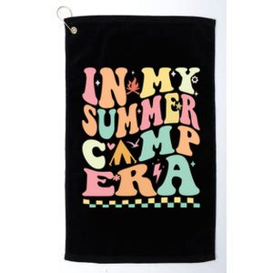 Groovy In My Summer Camp Era Retro Summer Camping Gift Platinum Collection Golf Towel