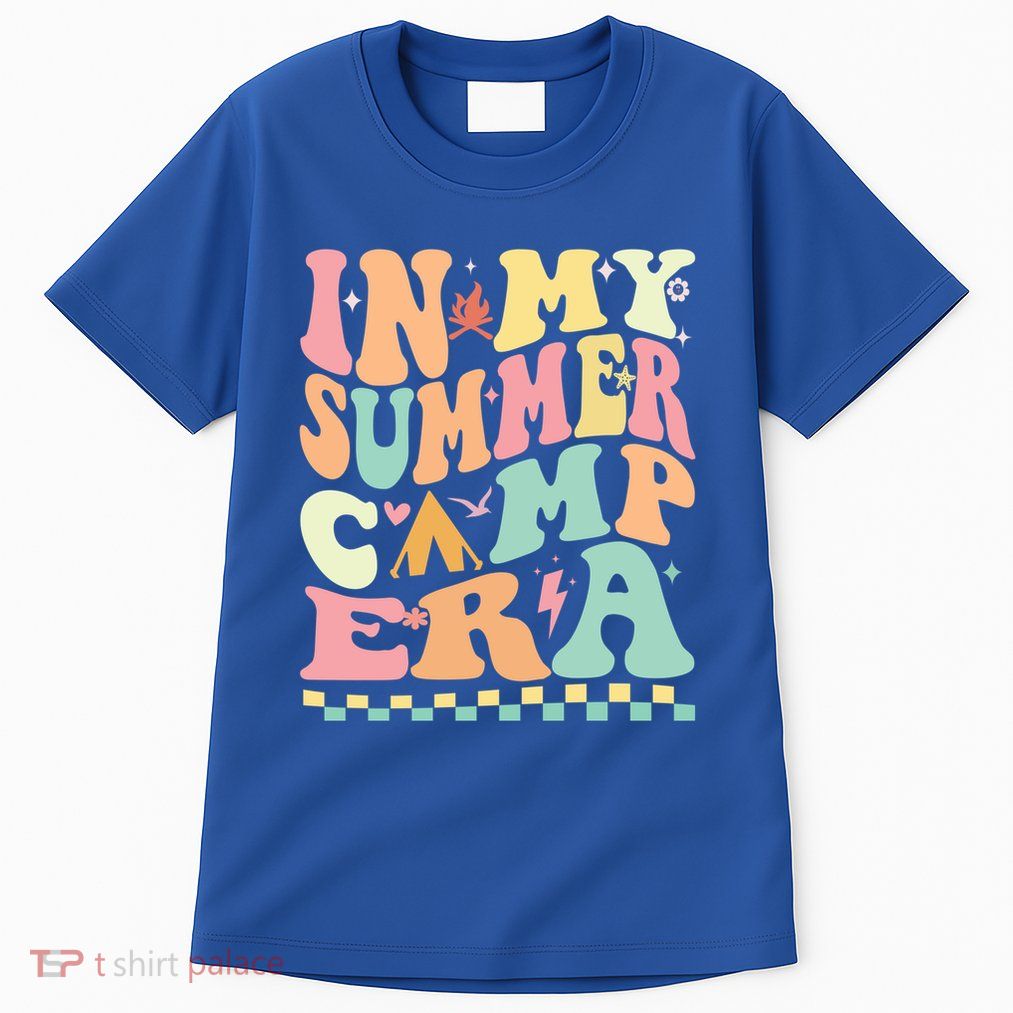 Groovy In My Summer Camp Era Retro Summer Camping Gift Tall T-Shirt