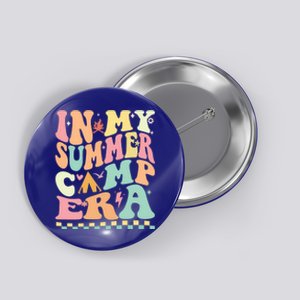 Groovy In My Summer Camp Era Retro Summer Camping Gift Button