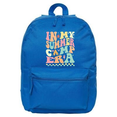 Groovy In My Summer Camp Era Retro Summer Camping Gift 16 in Basic Backpack