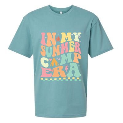 Groovy In My Summer Camp Era Retro Summer Camping Gift Sueded Cloud Jersey T-Shirt