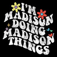 Groovy Im Madison Doing Madison Things Funny MotherS Day Drawstring Bag